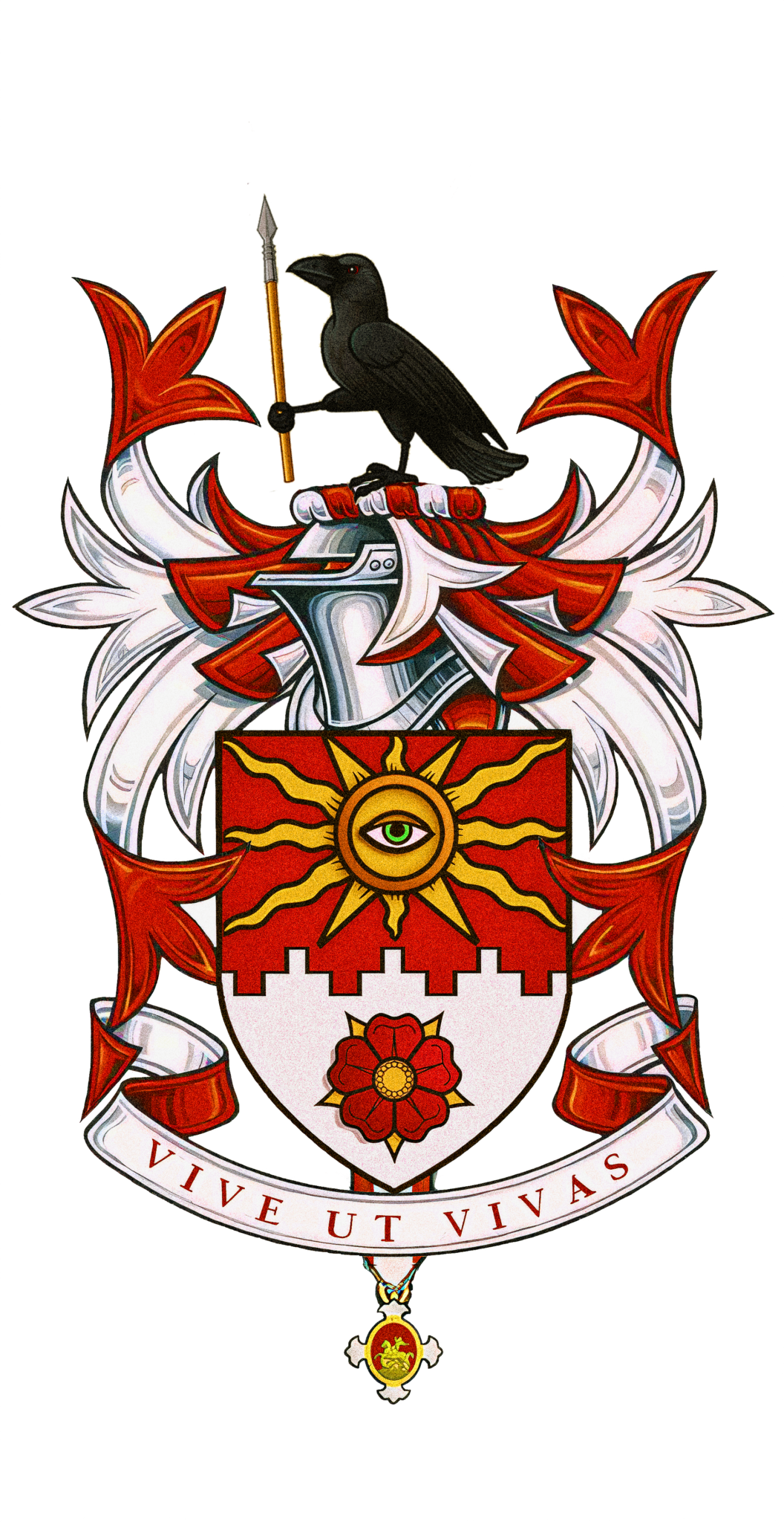 Arms and crest associated with James Allister Odd